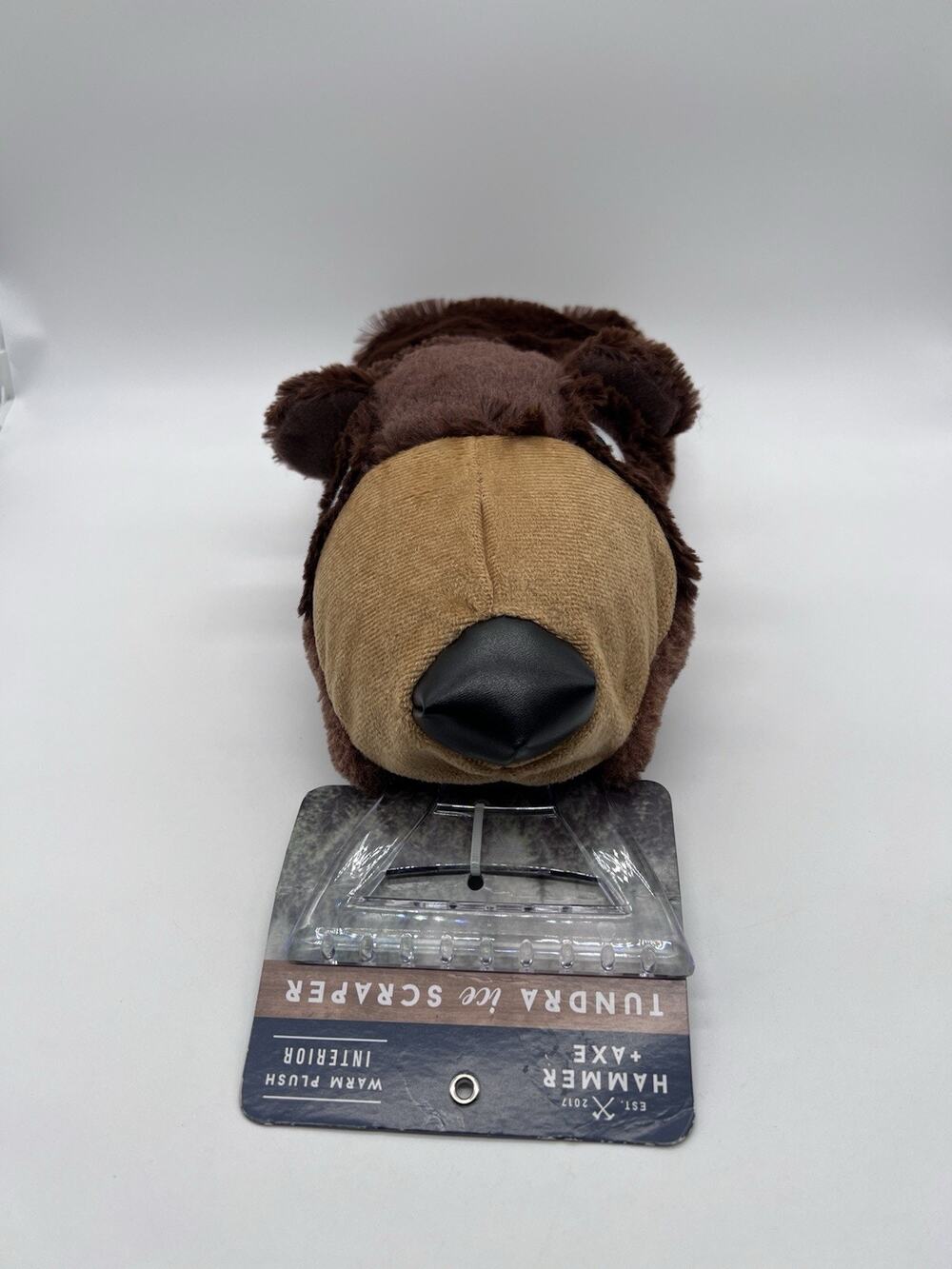 NWT Window Ice Scraper HAMMER + AXE Tundra Plush Bear Beaver Head